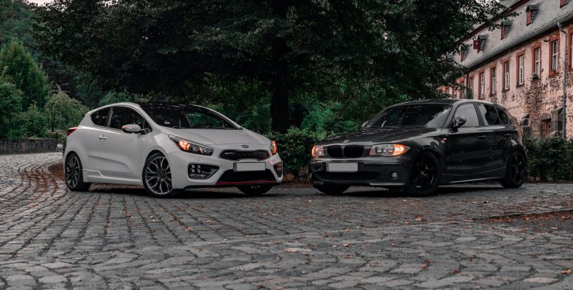 The image of kia electric running on road.