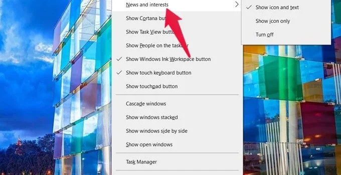 How to Show and Customize Windows Weather Widget in Taskbar