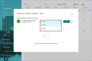 Windows 10 Calendar app