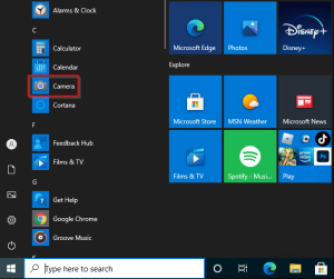 Windows Camera App