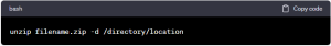 Linux unzip