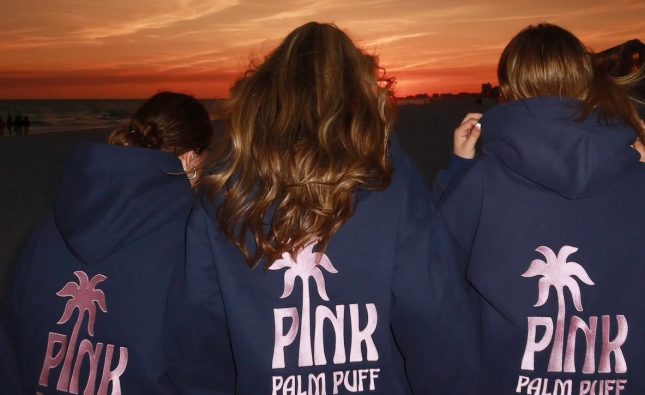 pink palm puff
