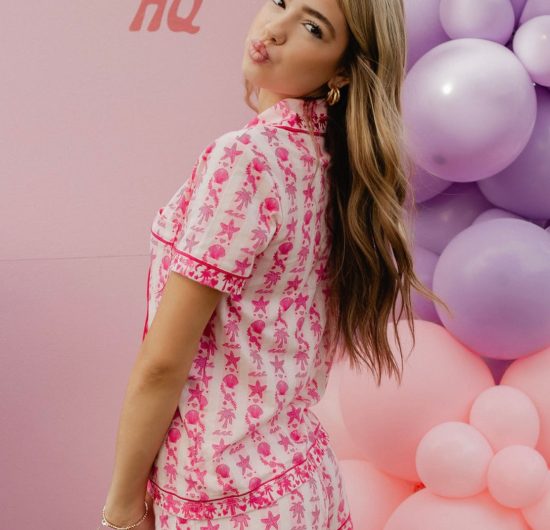 Pink Palm Puff Pajamas
