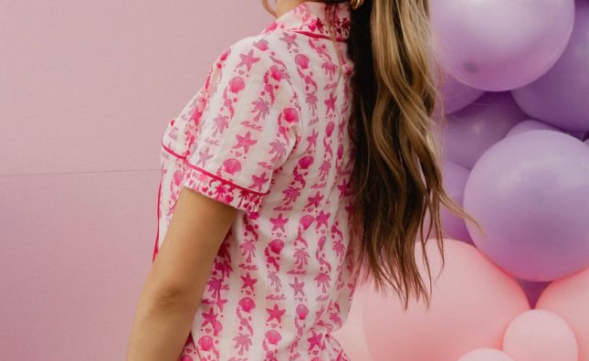 Pink Palm Puff Pajamas